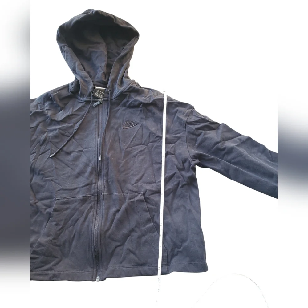 WOMEN'S Nike Full Zip Hoodie Black Wide Arms Size Medium ✨️HP✨️ - Picture 10 of 13